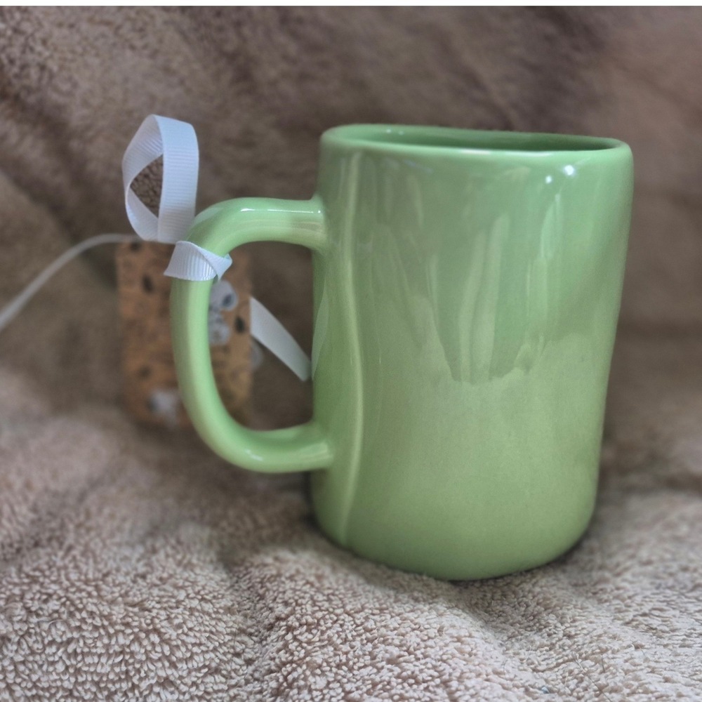 Rae Dunn Peanuts Snoopy Tennis Mug Green I'd Rather Be Playing Tennis New - Picture 2 of 3